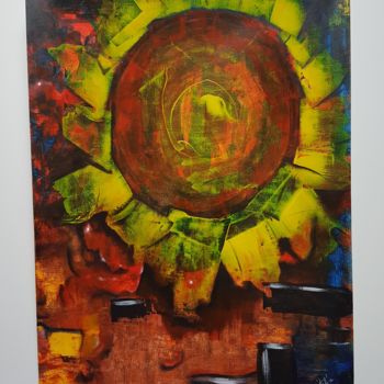 Painting titled "Sun" by Ital'A, Original Artwork, Acrylic