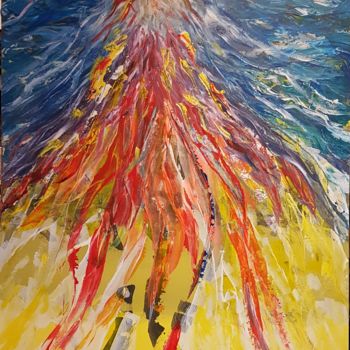 Painting titled "Phoenix" by Ital'A, Original Artwork, Acrylic