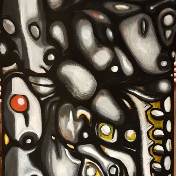 Painting titled "Vestiges" by Ital'A, Original Artwork, Acrylic