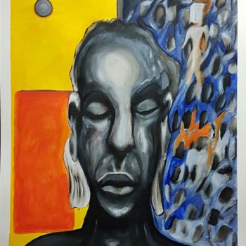 Painting titled "Meditation" by Ital'A, Original Artwork, Acrylic