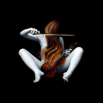 Photographie intitulée "Le Violon Dingue" par Fab Le Blanc, Œuvre d'art originale, Photographie numérique Monté sur Aluminium