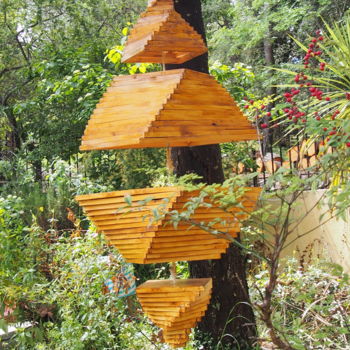 Sculpture titled "Crystal forest" by Fab Nut, Original Artwork, Wood