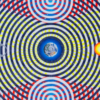 Schilderij getiteld "Cosmic energies" door Fab Nut, Origineel Kunstwerk, Acryl