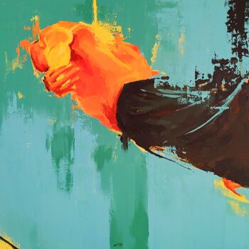 Картина под названием "DROP" - Fabia Zobel, Подлинное произведение искусства, Акрил Установлен на Деревянная рама для носилок