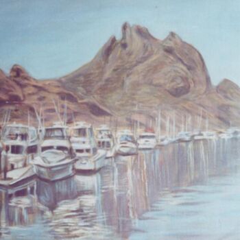 Malerei mit dem Titel "barcos" von Fabian Guerrero, Original-Kunstwerk