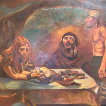 Painting titled "judas" by Fabian Guerrero, Original Artwork