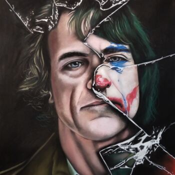 Painting titled "Joker" by Fabiana Crecco, Original Artwork, Pastel