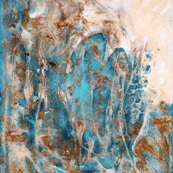 Картина под названием "Flow" - Fabiana Vaccarezza, Подлинное произведение искусства, Акрил Установлен на Деревянная рама для…