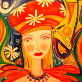 Pintura intitulada "Nina" por Fabiana Basso, Obras de arte originais