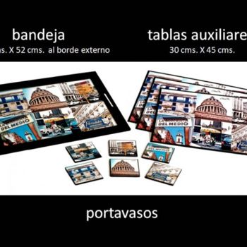 Digitale Kunst mit dem Titel "bandejas, portavaso…" von Fabiana Flores Prieto, Original-Kunstwerk