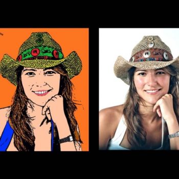 Fotografía titulada "Retratos POP ART" por Fabiana Flores Prieto, Obra de arte original