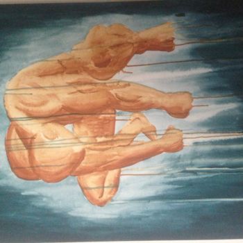 Pittura intitolato "Tribulación" da Fabian Portela, Opera d'arte originale, Acrilico