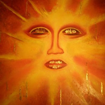 Painting titled "soleil" by Fabie, Original Artwork