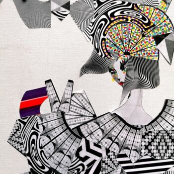 Collages titled "Madame Flora" by Godfrinne F, Original Artwork, Collages