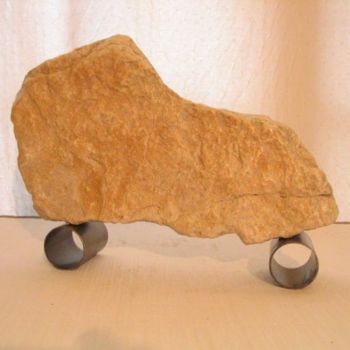 Escultura intitulada "Roller Stone" por Fabien Manni, Obras de arte originais