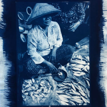 "Cyanotype Cambodge" başlıklı Fotoğraf Fabienne Boutier tarafından, Orijinal sanat, Analog Fotoğrafçılık