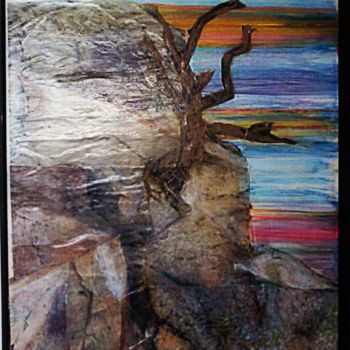 Malarstwo zatytułowany „étude falaise” autorstwa Fabienne Deguines, Oryginalna praca