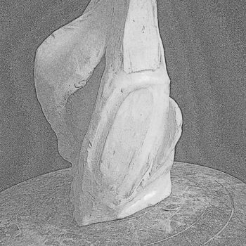 Skulptur mit dem Titel "du coté féminin et…" von Fabienne Deguines, Original-Kunstwerk, Ton