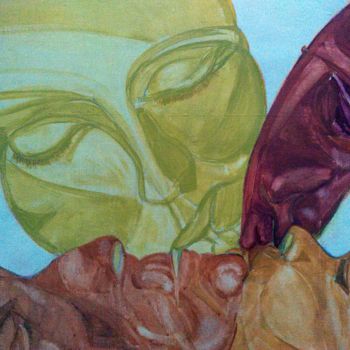 "embrasser,s'abandon…" başlıklı Tablo Fabienne Deguines tarafından, Orijinal sanat, Zamklı boya