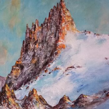 Peinture intitulée "Montagne 2" par Fabienne Dequidt, Œuvre d'art originale, Acrylique Monté sur Châssis en bois