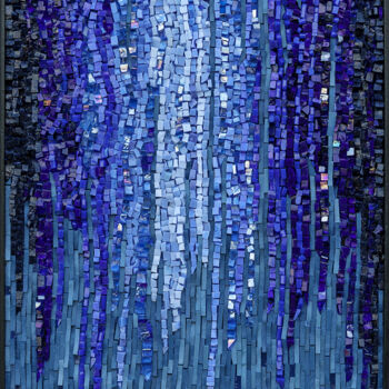 Scultura intitolato "Reflets de Lumière" da Fabienne Le Pajolec Moree, Opera d'arte originale, Mosaico Montato su Altro pann…