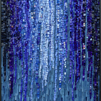 Sculpture titled "Reflets de Lumière" by Fabienne Le Pajolec Moree, Original Artwork, Mosaic Mounted on Other rigid panel