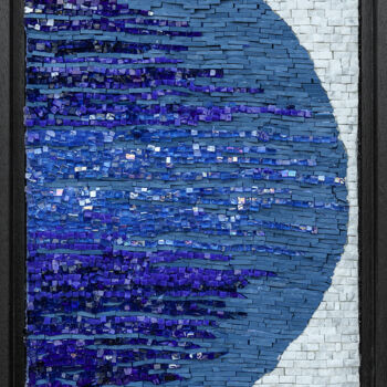 "Lune Bleue" başlıklı Heykel Fabienne Le Pajolec Moree tarafından, Orijinal sanat, Mozaik