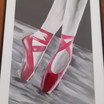 Painting titled "La danse" by Fabienne Lethenet, Original Artwork, Acrylic Mounted on Other rigid panel