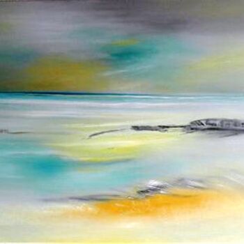 Painting titled "Evasion Marine ( 1 )" by Fabienne Letondeur, Original Artwork, Oil