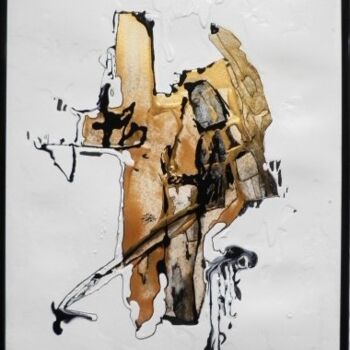 Painting titled "Art Abstrait (01022…" by Fabienne Letondeur, Original Artwork, Acrylic Mounted on Cardboard