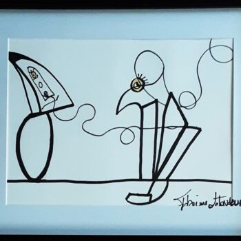Gravures & estampes intitulée "Voyage Dans L'Abstr…" par Fabienne Letondeur, Œuvre d'art originale, Acrylique Monté sur Cart…