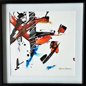 Painting titled "Art Abstrait (13341…" by Fabienne Letondeur, Original Artwork, Acrylic Mounted on Cardboard