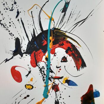 Peinture intitulée "Pouce 👍" par Fabienne Letondeur, Œuvre d'art originale, Acrylique Monté sur Autre panneau rigide