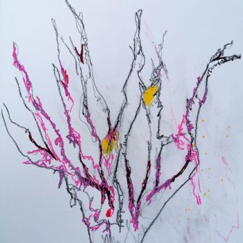 Drawing titled "cerisier" by Antoinette Sanchez, Original Artwork, Pencil