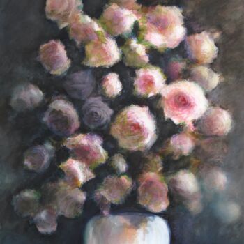 Painting titled "Bouquet classique" by Fabienne Monestier, Original Artwork, Gouache