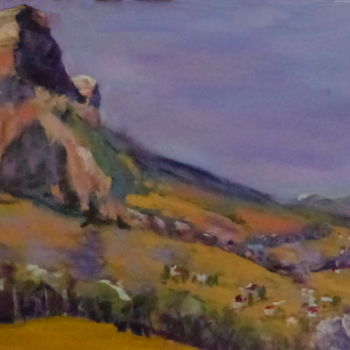 Malerei mit dem Titel "la-dent de Crolles.…" von Munro, Original-Kunstwerk, Pastell