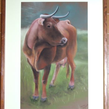 Pittura intitolato "ah la vache!" da Munro, Opera d'arte originale