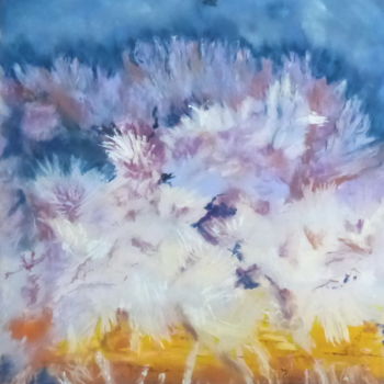 Peinture intitulée "le froid s’accroche…" par Munro, Œuvre d'art originale, Pastel