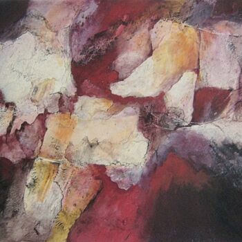 Malerei mit dem Titel "Magma" von Fabienne Quinsac, Original-Kunstwerk, Acryl