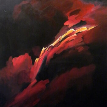Peinture intitulée "Brûlé" par Fabienne Quinsac, Œuvre d'art originale, Acrylique