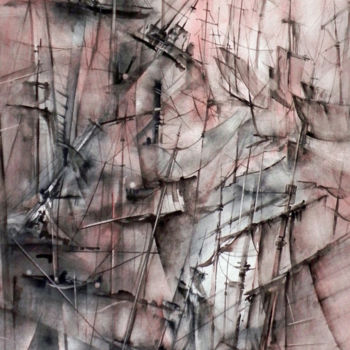 Painting titled "sans titre (série d…" by Fabienne Quinsac, Original Artwork, Watercolor