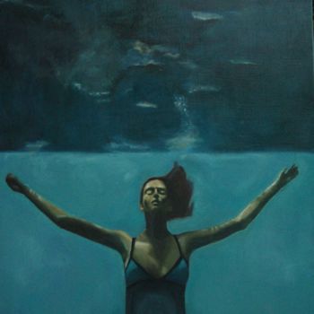 Pintura titulada "Evasion acquatique" por Fabienne Rattier, Obra de arte original, Oleo