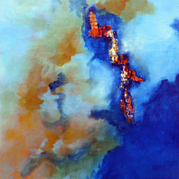 Pittura intitolato "Abstract'1" da Fasi, Opera d'arte originale, Acrilico