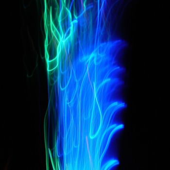 Photography titled "L3" by Fabienne Blanc, Original Artwork, Light Painting