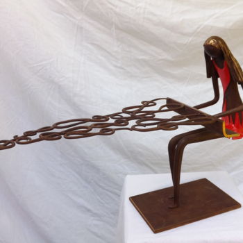 Sculpture intitulée "virtuose" par Faby, Œuvre d'art originale, Métaux