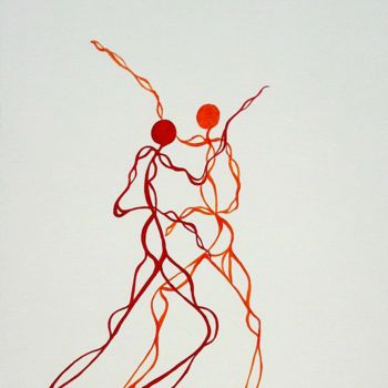 Peinture intitulée "Tango" par Faby, Œuvre d'art originale, Acrylique