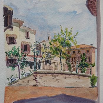 Painting titled "Tavel" by Vincent Dumolard, Original Artwork, Watercolor