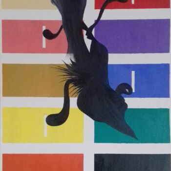 Картина под названием "Depressão" - Fábio Francisco Silva, Подлинное произведение искусства, Масло