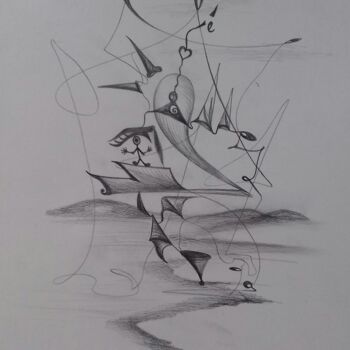 Drawing titled "Fé" by Fábio Francisco Silva, Original Artwork, Pencil