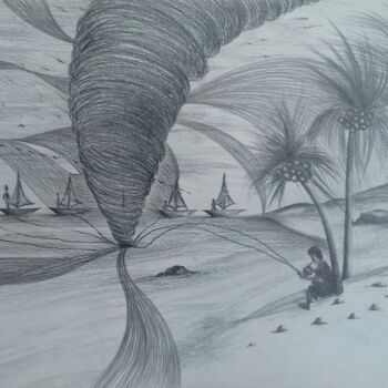 Drawing titled "Tornado" by Fábio Francisco Silva, Original Artwork, Pencil